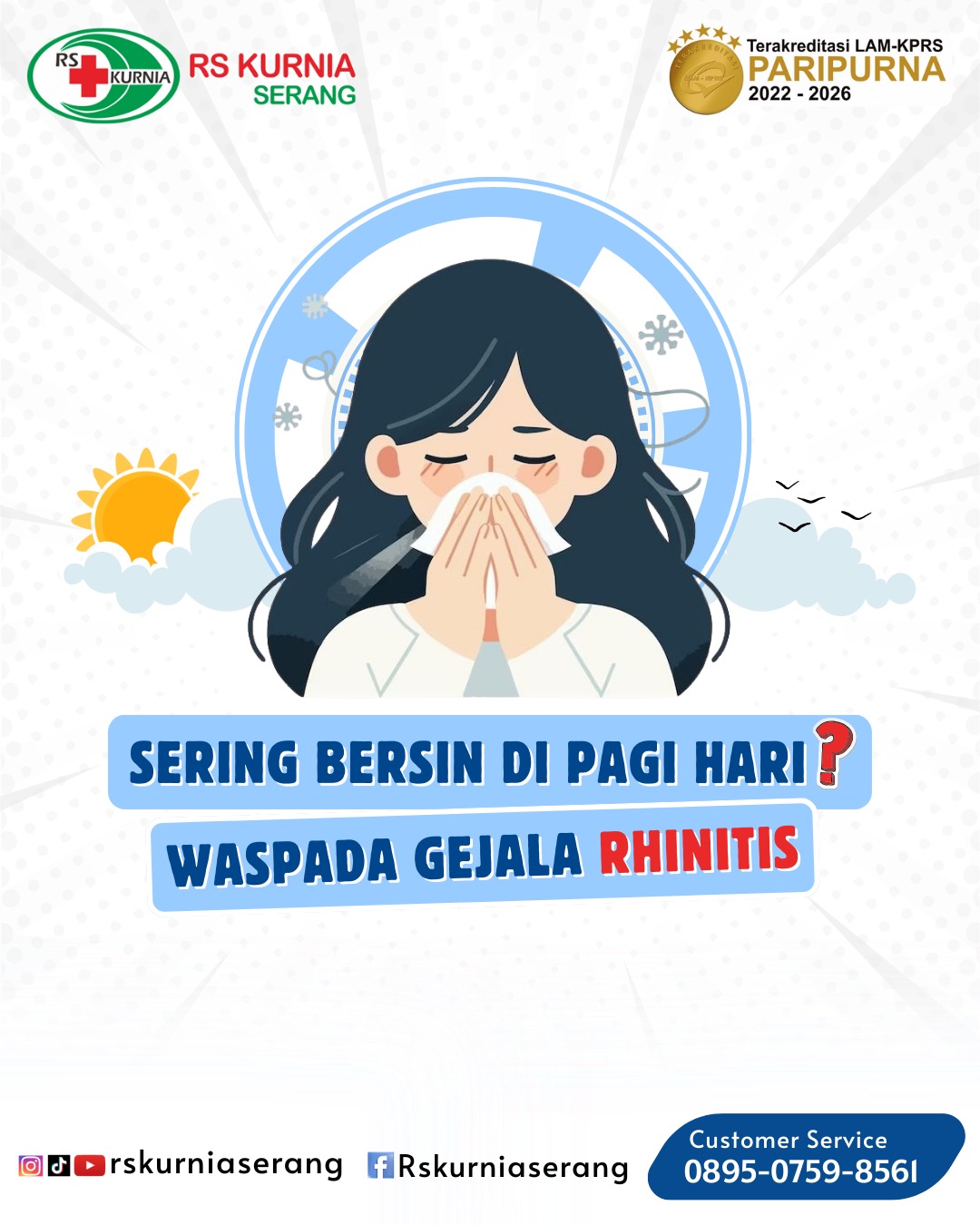 SERING BERSIN DI PAGI HARI ? WASPADAI GEJALA RHINITIS