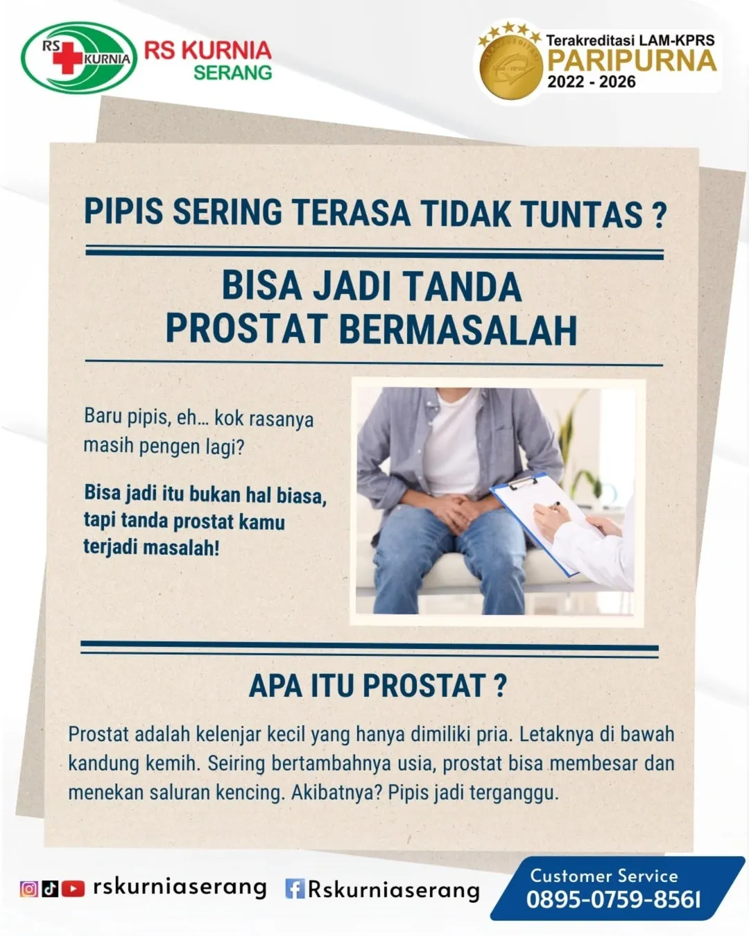 PIPIS SERING TERASA TIDAK TUNTAS? BISA JADI TANDA PROSTAT BERMASALAH